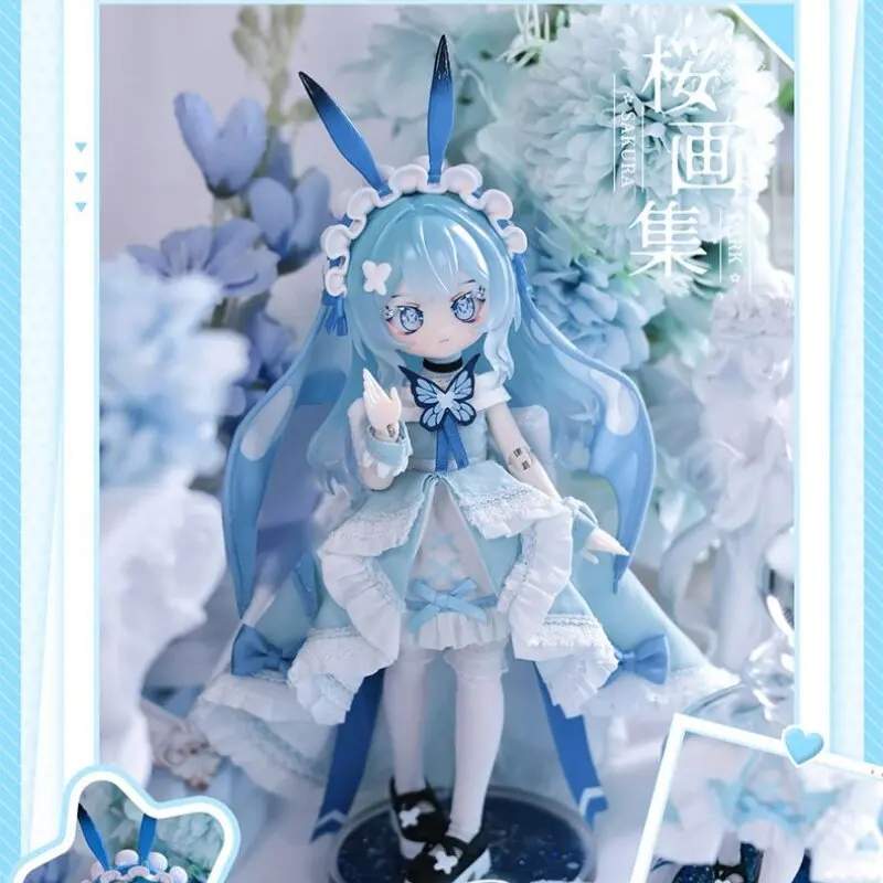 

New Sakura Painting Collection Vision Reconstruction BJD Blind Box Movable Doll Toy Ornament Handmade Gift Trend