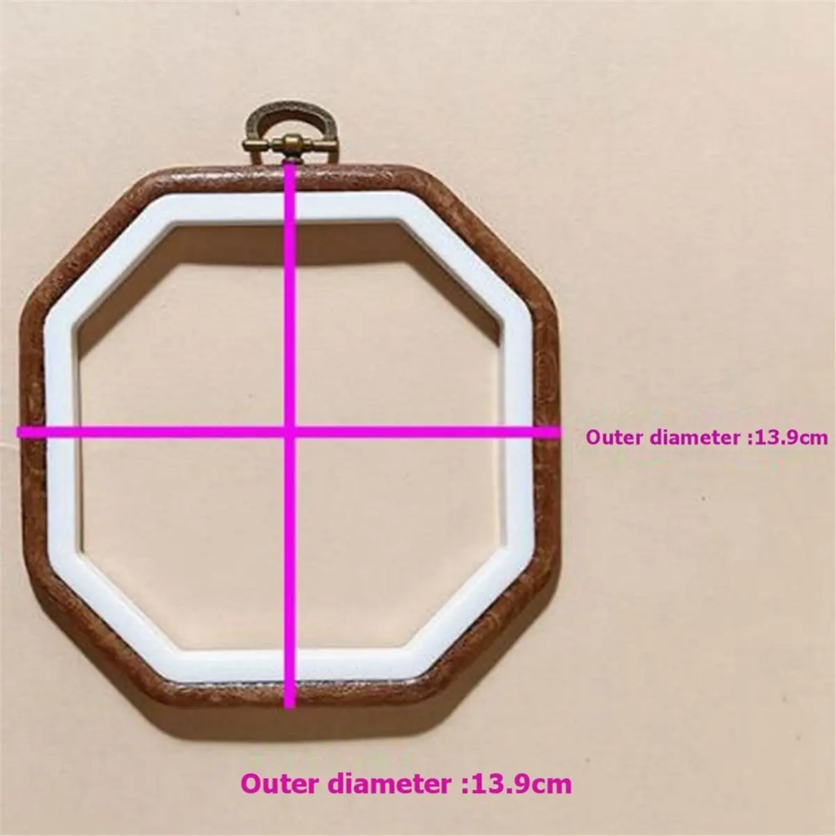 update. 6 Pcs Octagonal Embroidery Hoops Frame Imitated Wood Sew Hoop Ring for Embroidery Art Craft Handy Sewing Decoration