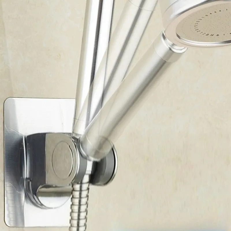 Universal Showerhead Holder Wall Mounted Punch Free Household Adjustable Shower Bracket Self Adhesive Bathroom Accessories image 2