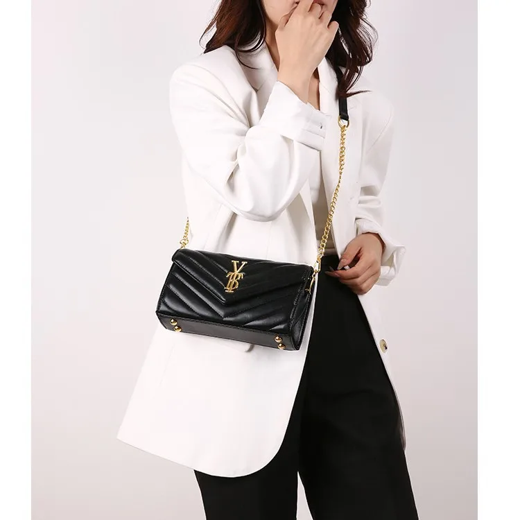 

Сумка на ремешке с весенней цепочкой 2024, универсальный женский кошелек на плечо, модная квадратная сумка через плечо, шикарная мини-тоут, милый дневной клатч