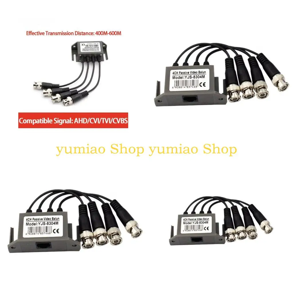 587B Durability BNC to Twisted Pair Converters Twisted Transmitter for Long Distances CCTV Extension RJ45 Output