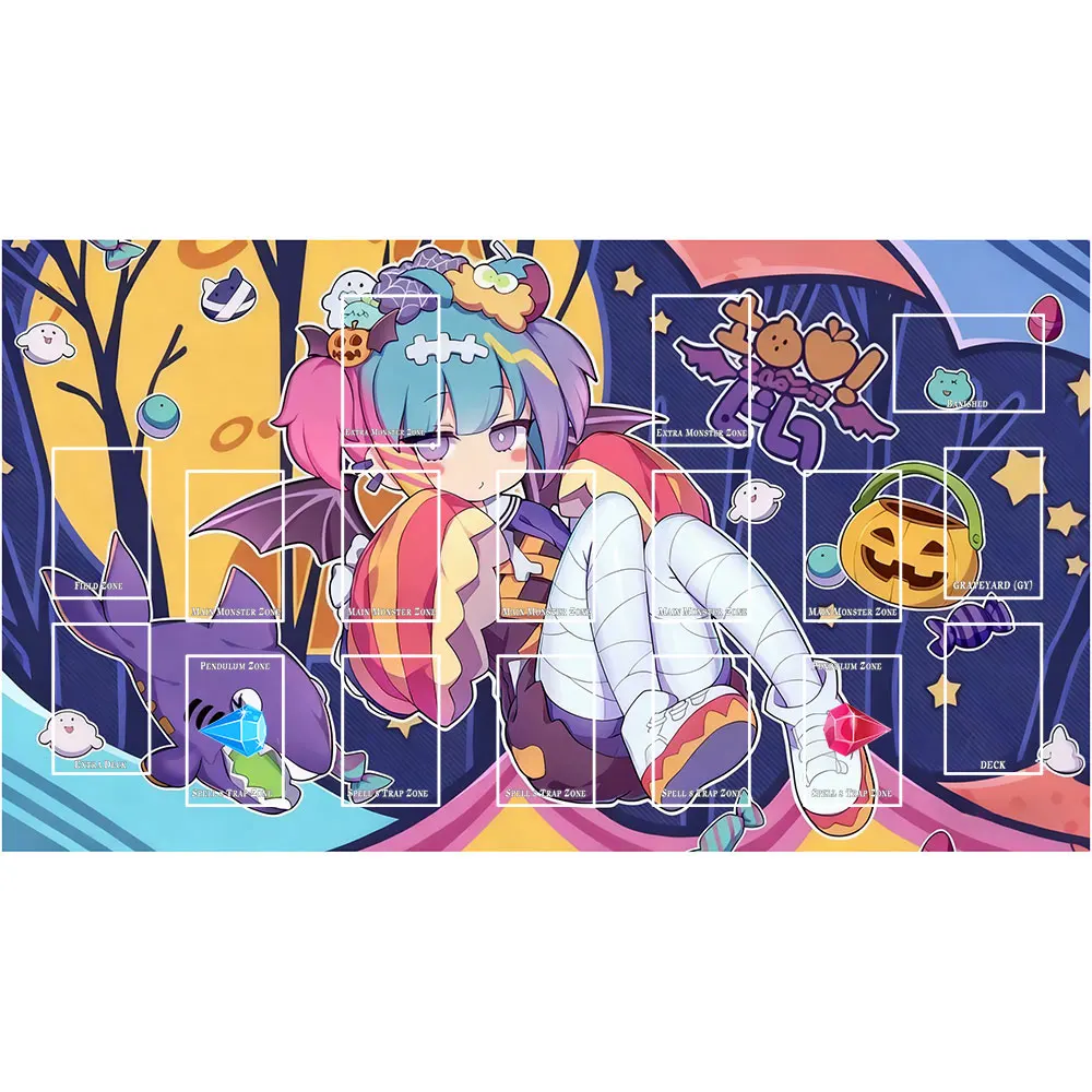 

Yu-Gi-Oh Playmat Game Card Pad YGO Yugioh Mat Trading Card Game Mat Anime Mouse Pad Desk Mat Gaming Accessories Zone Free Bag