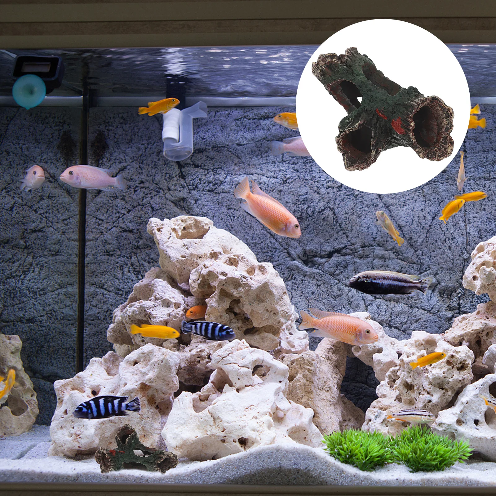 

Artificial Tree Root Aquarium Resin Fish Tank Log Large Hideout Decoration Cave Accessory Aquarium Accessories