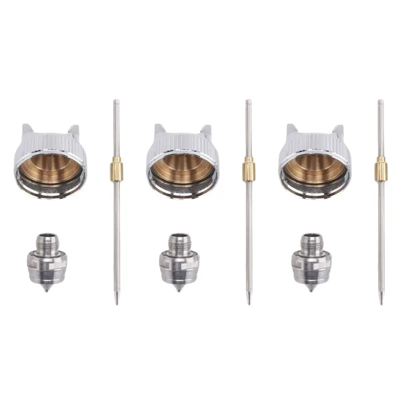 [A93Z!】 Spray Tool Nozzle 1.4 Mm/1.7Mm/2.0Mm Nozzle Needle And Nozzle Cap Nozzle Kit Air Paint Kit Air Spray Tool Parts