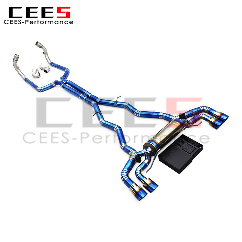 CEES Valvetronic Exhaust System for BMW M5 F90 4.4T 2018-2023 SUS304 Straight Header Downpipe Catback Muffler Escape