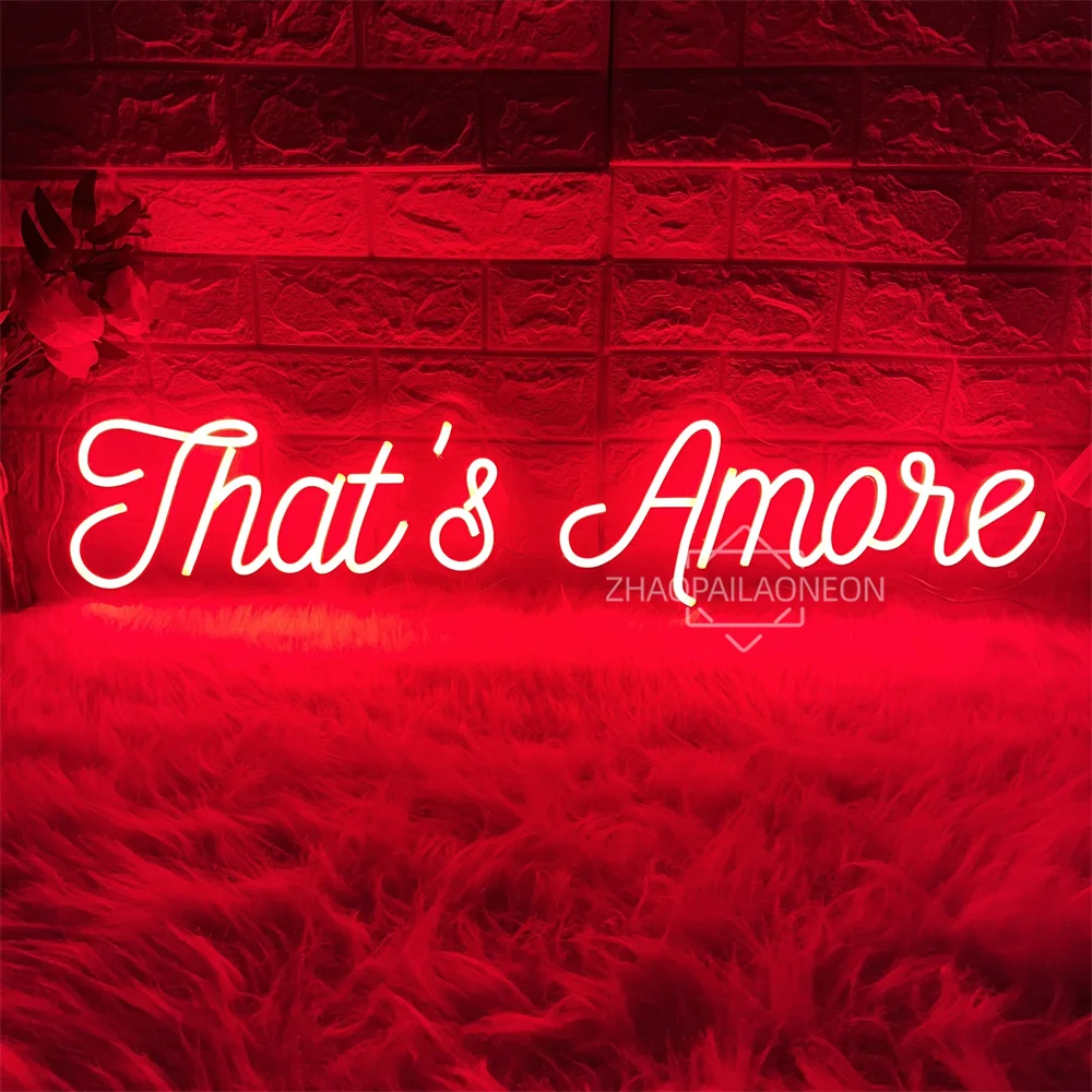 That Is Amore Neon Led Signs Wedding Bedroom Decoration LED Neon Lights USB Home Room Wall Hanging Decor Wedding Signs