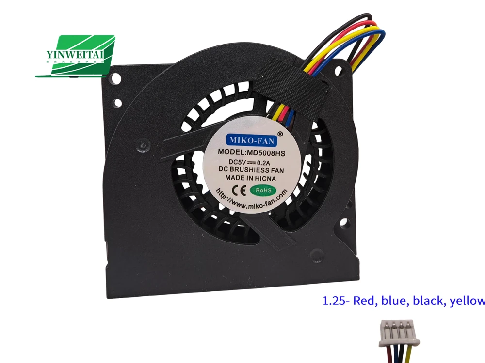 Wentylator chłodzący CPU 5008 DC 5V MD5008HS DC5V 0.2A JD5008MS54 4-przewodowy BF05008H05FP do Firebat T8 Pro Nowy Mini PC Wentylator chłodzący CPU — zdjęcie produktu 2