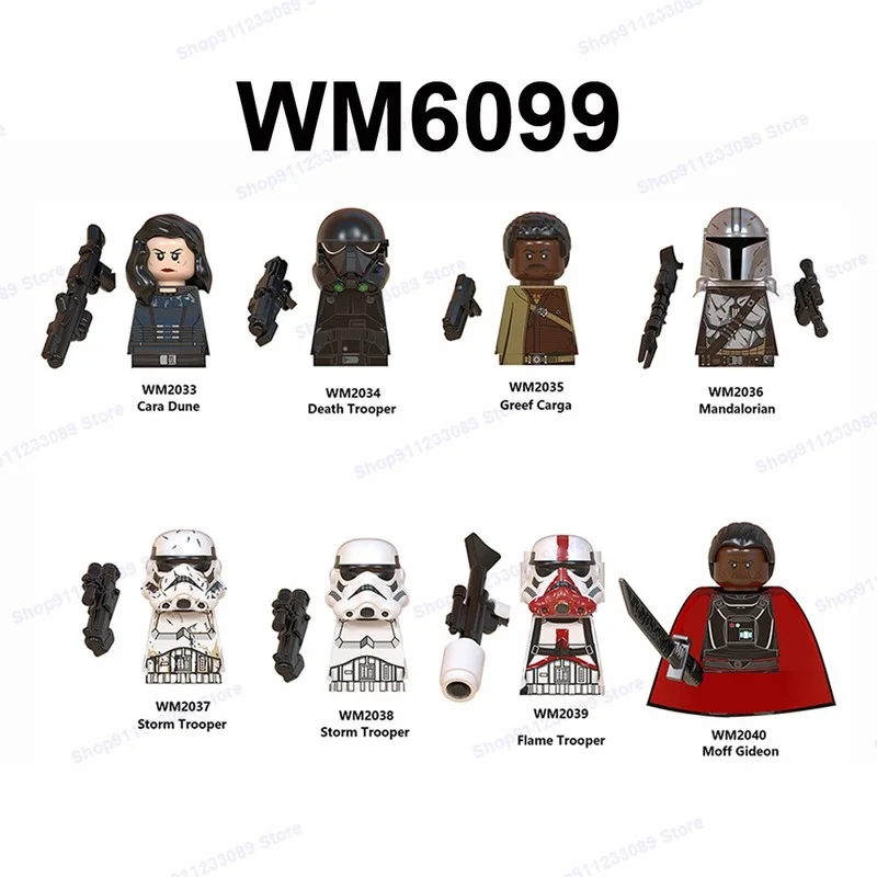 Star Wars Cute Mini Figures Mandalorians Technics Kawaii Assembled Building Blocks 4-5cm Model Dolls Toys for Kids Boys Gift