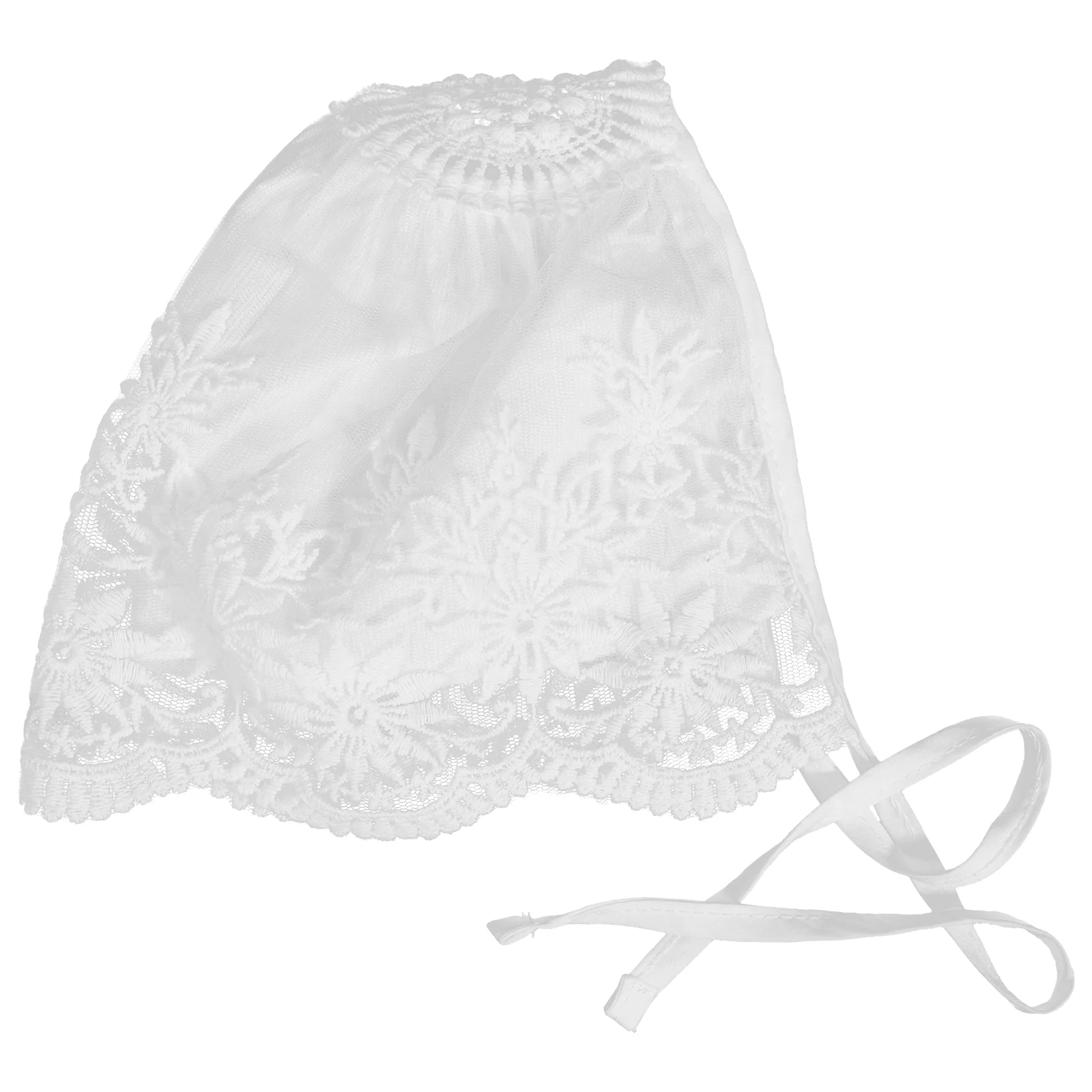 Zonnehoed voor babymeisjes, pasgeboren kant, zomer voor bandeau, ademend, hofstijl, klein wit