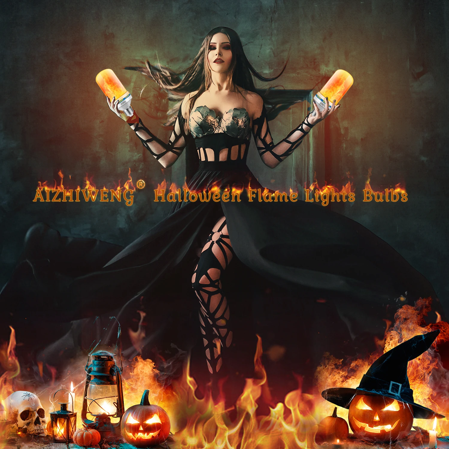 Lampadine a fiamma a LED sfarfallio realistico per la decorazione dell'interno del portico esterno E26 E27 modalità di luce antincendio di Base versatili per la festa in giardino