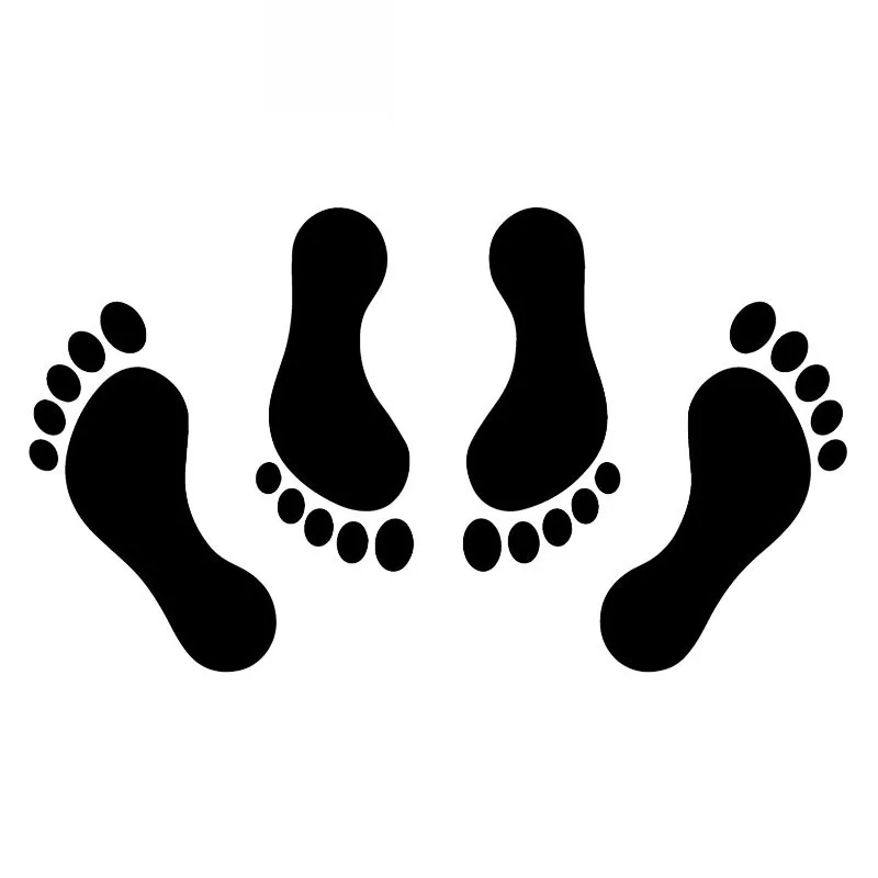 

Креативная персонализированная наклейка для автомобиля CuteFootprint, внешние аксессуары для кузова из ПВХ, украшение для ноутбука мотоцикла, водонепроницаемая авто наклейка