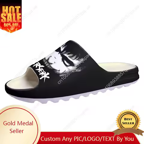 Berserk Guts Black Swordsman Soft Sole Sllipers Home Clogs Customized Step on Water Shoes Mens Womens Teenager Step in Sandals