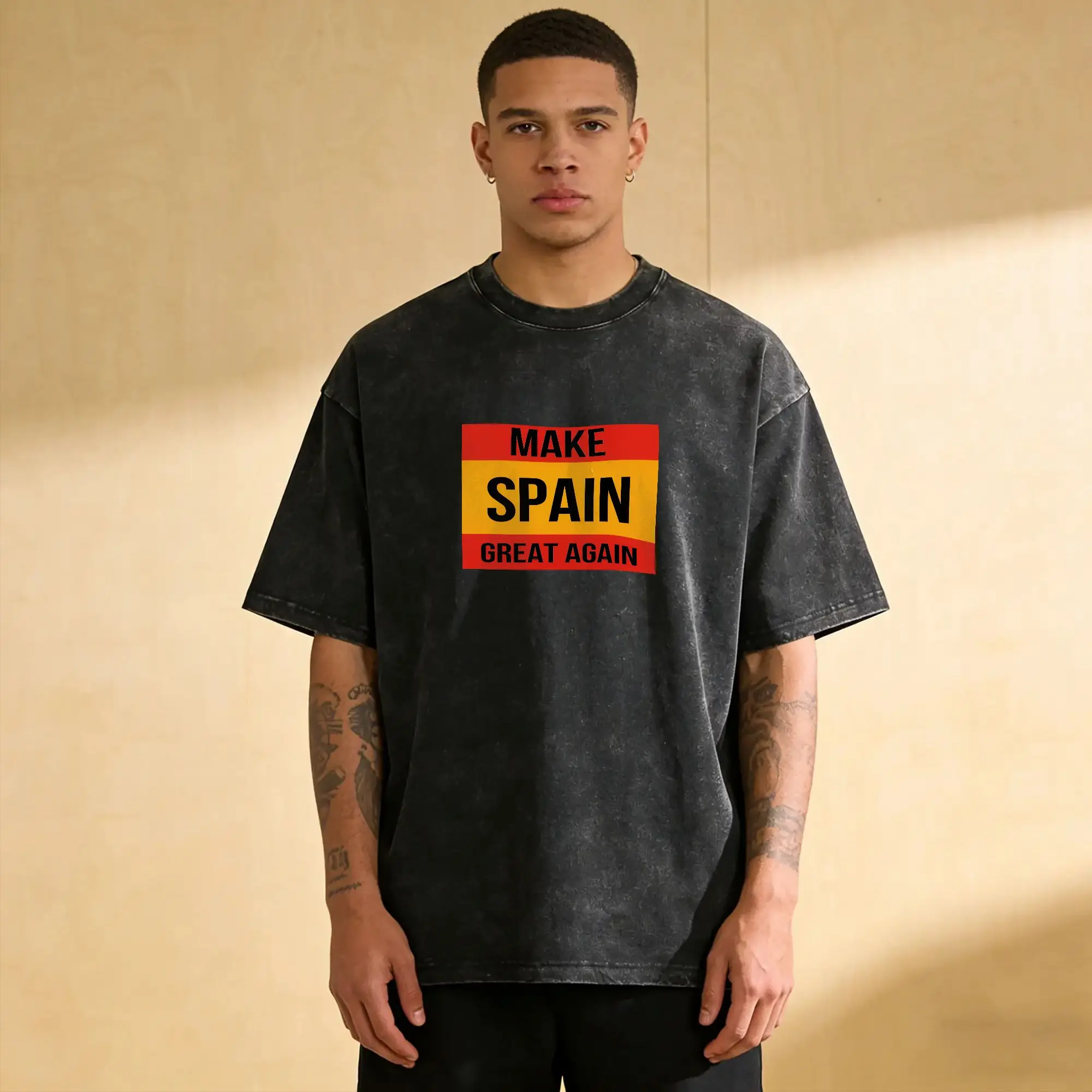 Make Spain Great Again T Shirt  Fashion T-Shirts Short-Sleeved Y2K Classic Tops Beach Cotton O Neck Big Size Clothes