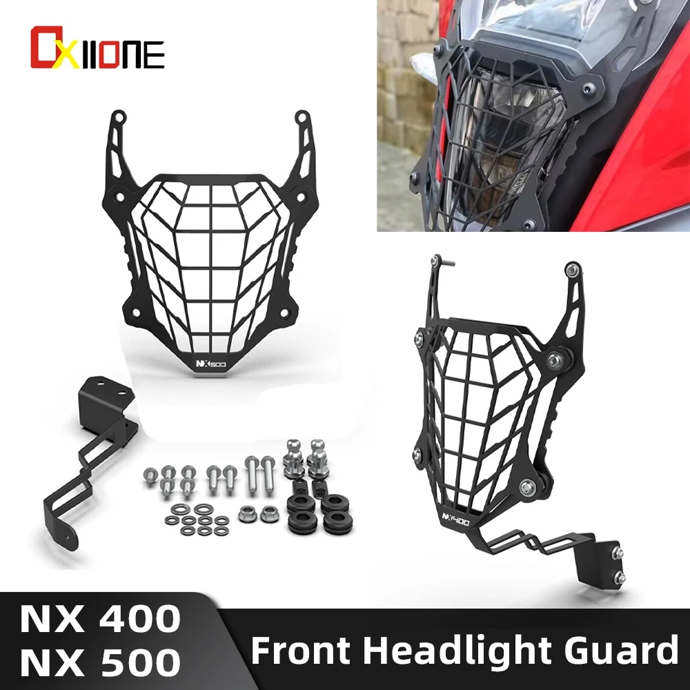 

For Honda NX400 NX500 2023 2024 2025 NX 400 NX 500 Motorcycle Headlight Guard Cover Protection Head Lamp Grille Light Lamp Cover