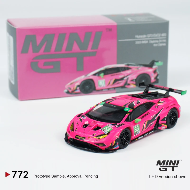 MINIGT 1:64 Huracan GT3 EVO2 #83 Pink alloy car model 772