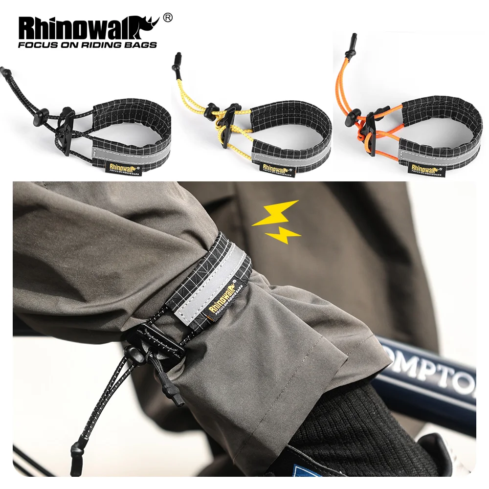 

Велосипедные брюки Rhinowalk, велосипедные брюки, манжеты, светоотражающие ремешки на запястье для занятий спортом на открытом воздухе, ремни для брюк