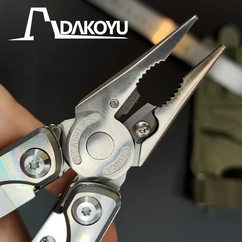 NEW 2024 DAKOYU DK1/DK20/DK24 Titanium Alloy Handle Multifunctional Tool Pliers For Outdoor EDC Tools With Glasses Screws