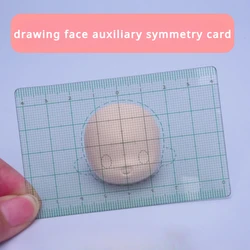 Ultra Light Clay Doll Painting Face Symmetrical Calipers DIY Polymer Clay Cartoon Character Painting Face Assisted Symmetry Card