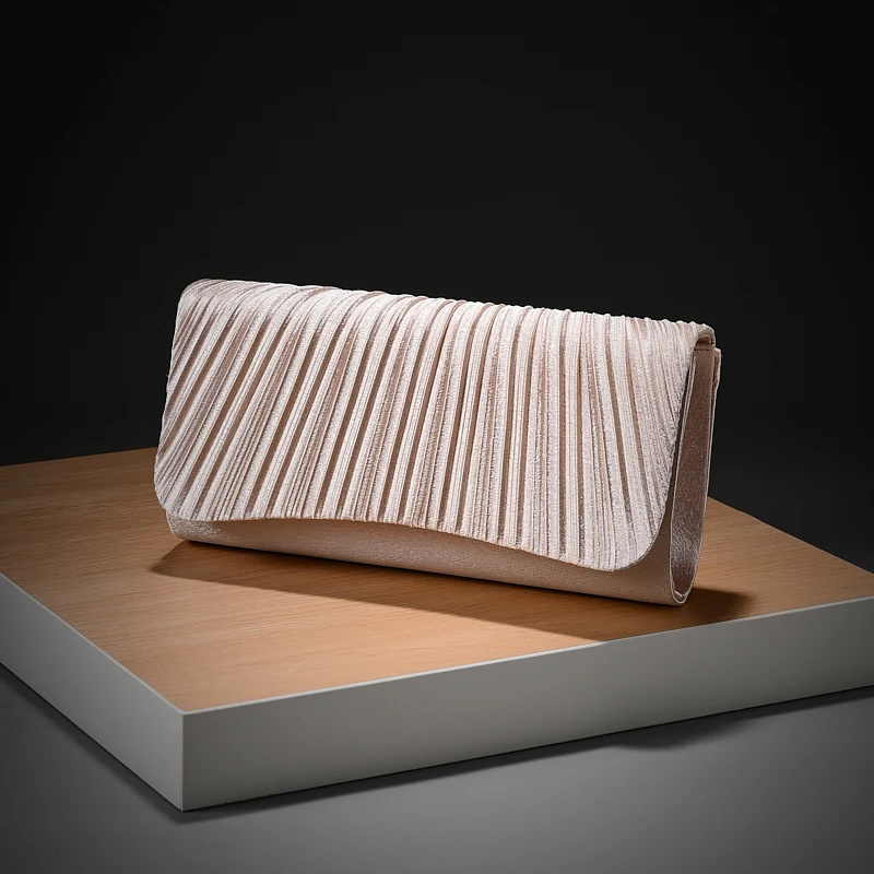 

Модная женская вечерняя сумочка-клатч, элегантная сумка для торжественных мероприятий, свадебная сумка цвета шампань