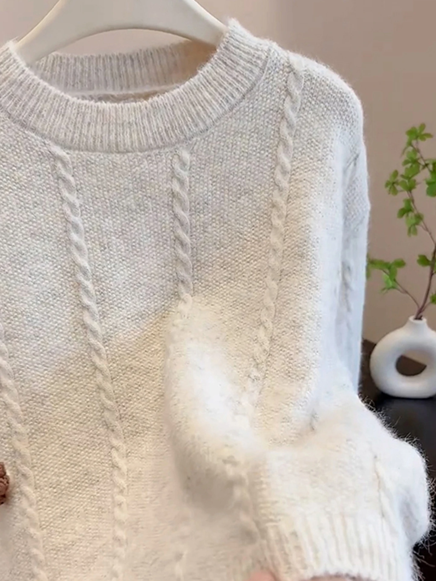 Sli محبوك سترة مستديرة Ne Long Sve الخريف عارضة Faionable المرأة أعلى جميلة مريحة الكورية Sle تخفيف #5