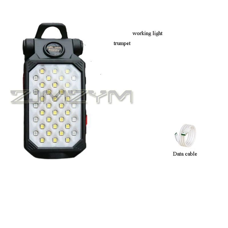 Luz LED de trabajo, linterna COB superbrillante, recargable, magnética, impermeable, para reparación de automóviles, reflector de emergencia para exteriores