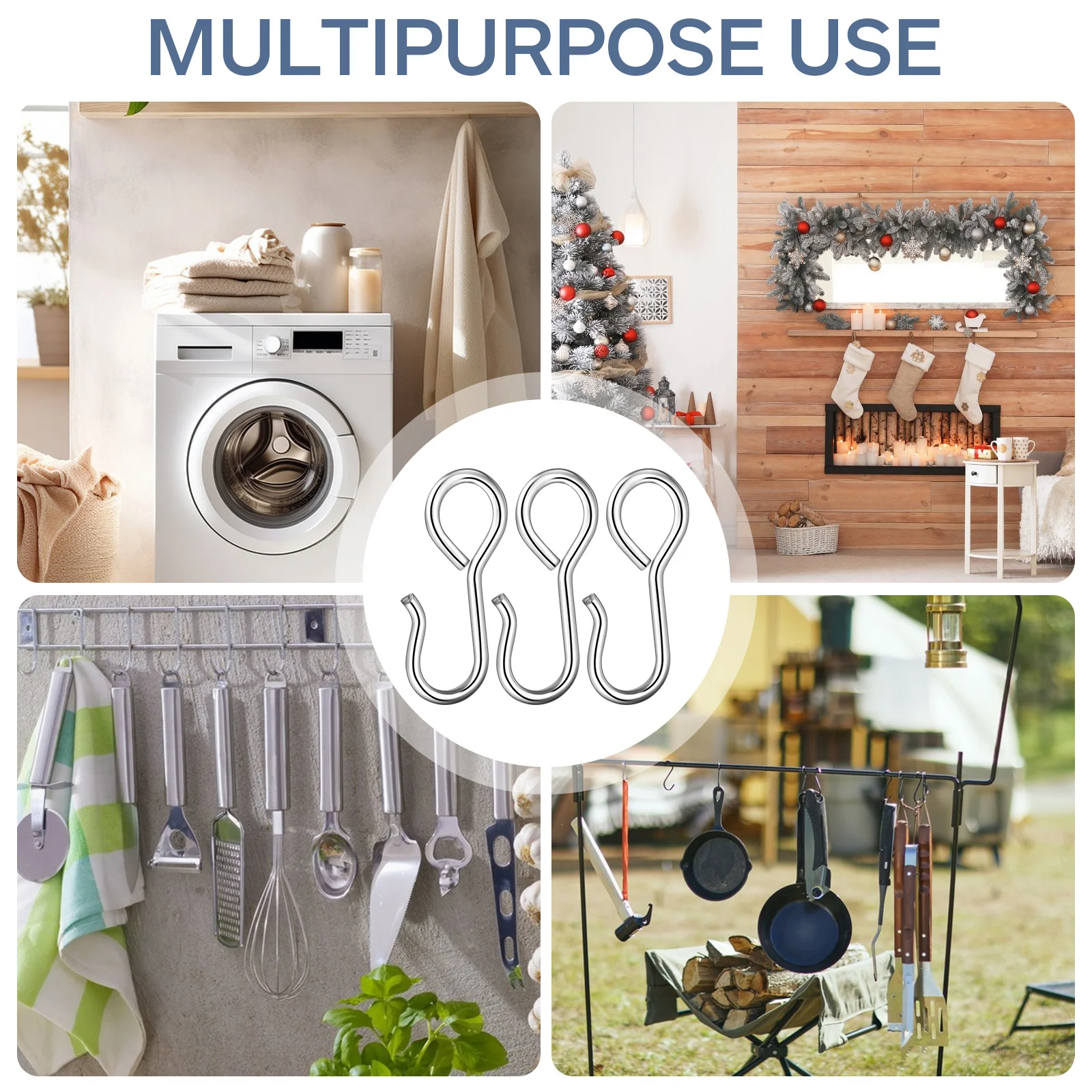 

50pcs Car Cushion Hook S-Shaped Metal Fastener For Auto Seat Cover Durable Vehicle Seat Pad Fixing Clip Car Interior Accessories