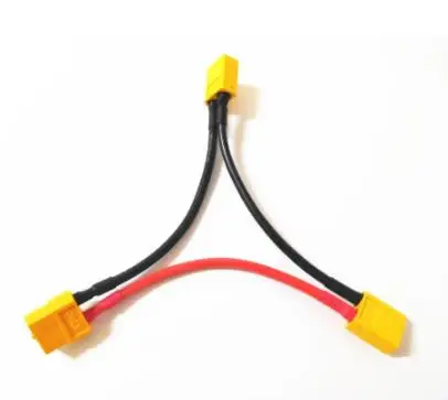 

1pcs XT60 Parallel Deans T plug Series Harness Battery Connector Cable Dual Extension Y Splitter Silicone Wire