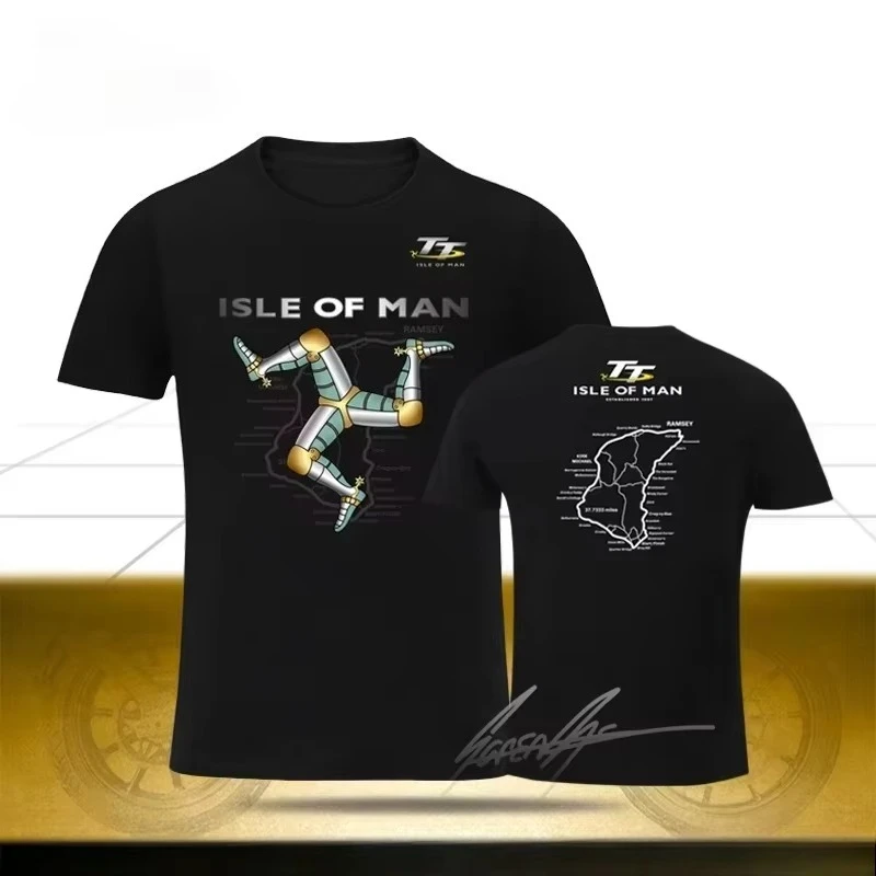 Isle of Man Tt Road Race Motorrad-Fan-Ausrüstung T-Shirt für Männer und Frauen, grafisches T-Shirt aus Baumwolle, Sommer-Streetwear – Detail 2