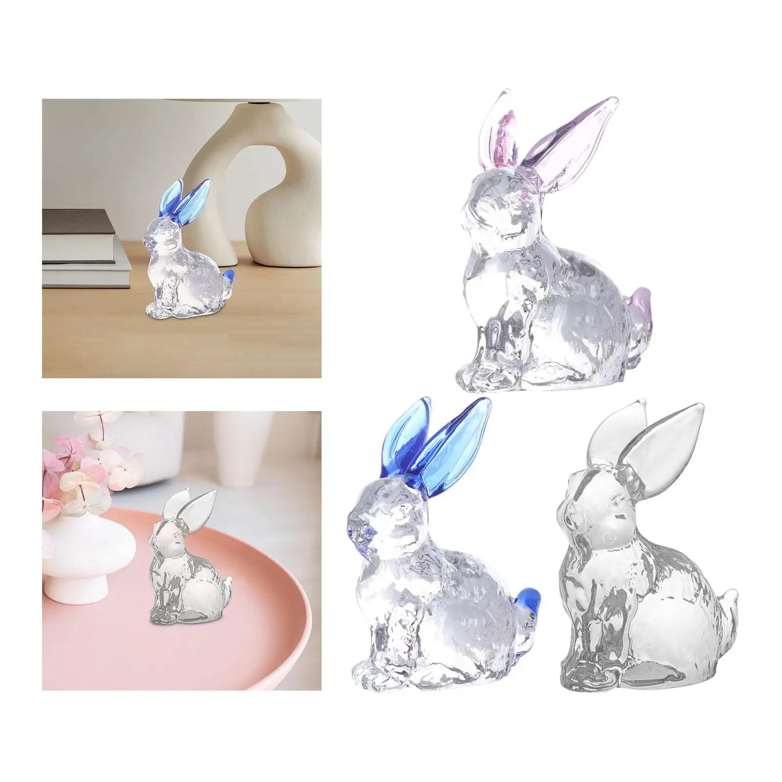 Mini Easter Rabbit Figurine, Bunny Estátua para Centerpiece Shelf Entrance