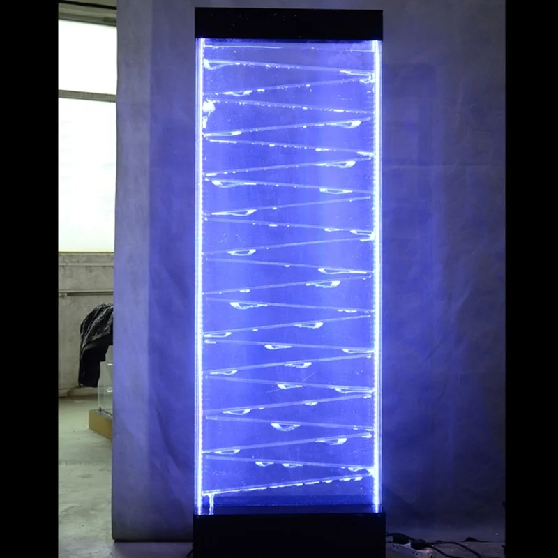 

Customized. LED standing bubble wall feature with bubbles and remote controller