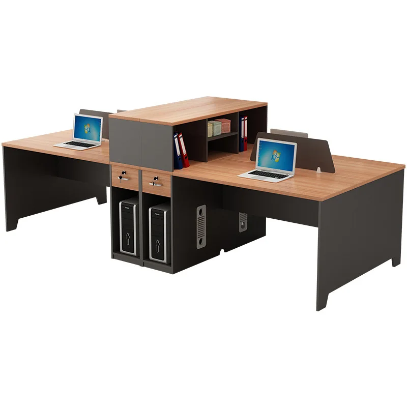 Combinaison table et chaise de bureau, écran de séparation, personnel de bureau, siège de carte 4/6, siège de travail 2/4, bureau de finance