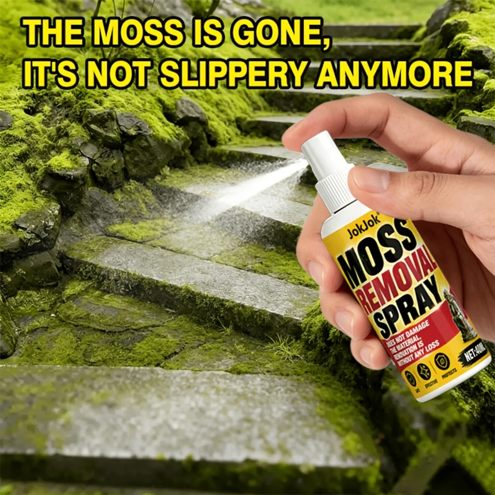 Stone Moss Removal Spray, Stone Statue Renewal Cleaner, Remove Moss, Yellow Stains on Marble, Tombstones, Garden Stone Decor, Br
