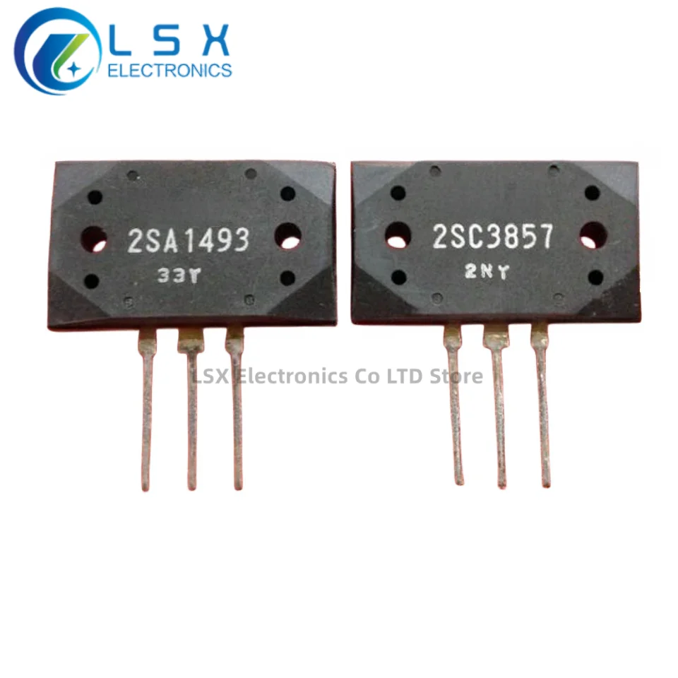 1Pairs/2PCS Lot 2SA1493 A1493 + 2SC3857 C3857 MT-200 Silicon NPN + PNP Audio Amplifier Transistor