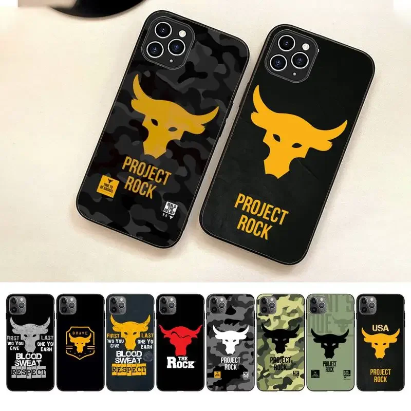 P-Project-Rock Phone Case For Iphone 7 8 Plus X Xr Xs 11 12 13 15 Mini Mobile Iphones 14 Pro Max Case