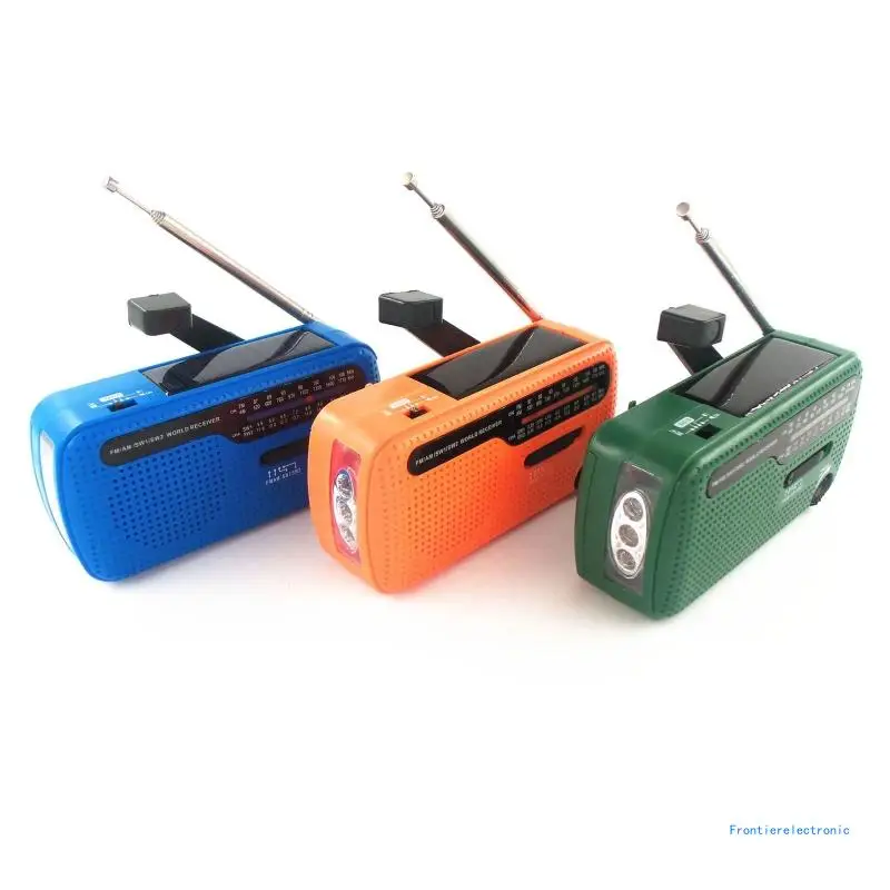 Multi-function 3.7V 1200mAh 18650 Hand Crank Radio Shortwave with Reading Lamp DropShipping