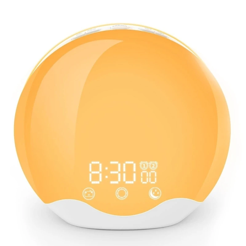 Sunrising Simulation Alarm Clock With 12 Natural Color and 6 Sound Night Light For Improved Sleep Christmas Gift