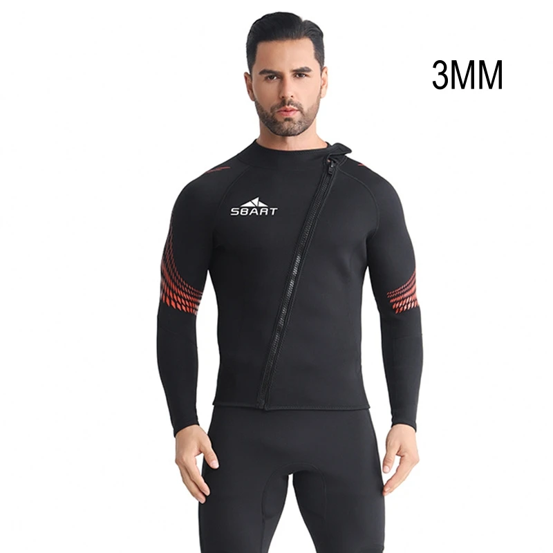 

3MM Neoprene Scuba Spearfishing Surfing Snorkeling Diving Jacket Keep Warm UnderWater Hunting Kayaking Swim Coat WetSuit Tops