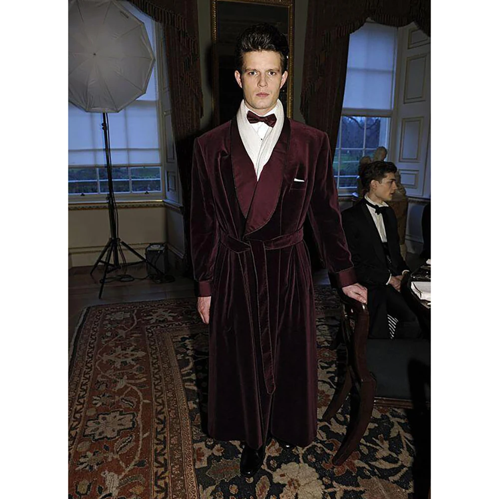 Chic Multiple Styles of Men's Tailcoats Single Piece Jackets High-quality Velvet Material Male Blzaer