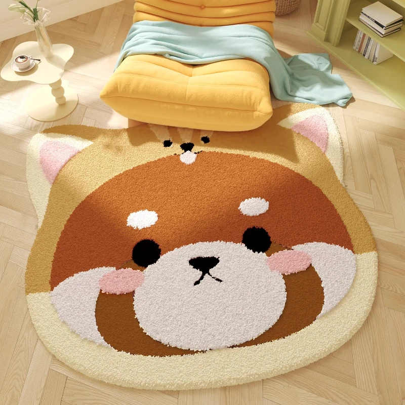 

Cartoon Style Rugs for Bedroom Irregular Shapes Living Room Decoration Carpet Thick Plush Bedside Floor Mat Home Fluffy Soft Rug