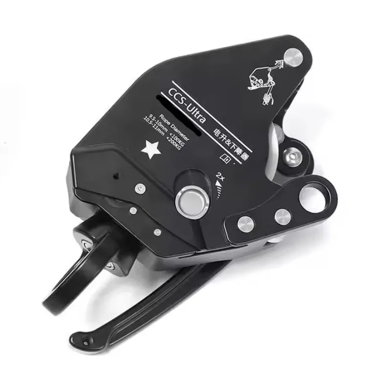 200KG Aerial Work CCS-Ultra Electric Climbing Ascender Rope Climber Swivel Hook Hand Drill Lifter Fall Arrestors