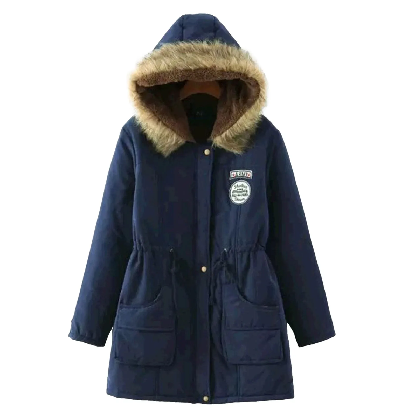 2024 Herfst Winter Vrouwen Warme Jas Gewatteerde Casual Slanke Jas Emboridery Capuchon Parka Gewatteerde Warme Overjas Abrigo Para Mujer