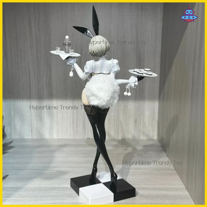 Nier Automata Bunny Girl Figure Exquisite Model With Black Silk Suspenders Trendy Desktop Ornament Adult Collectible Statue view 2