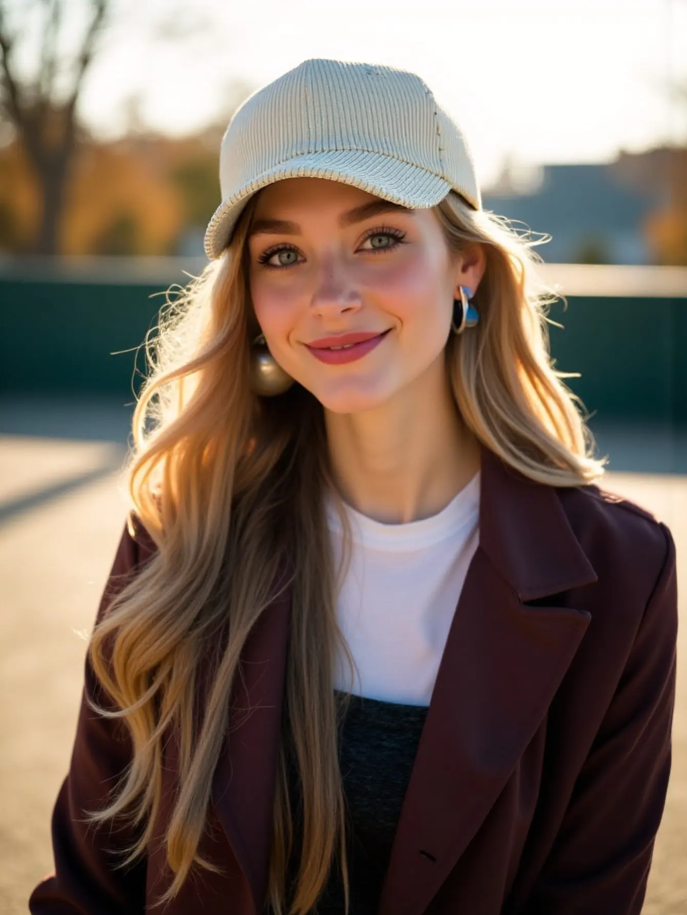 1 PC Japanese Style Corduroy Baseball Cap - Unisex Blank Solid Color Fall Winter Hat with Sun UV Protection Adjustable