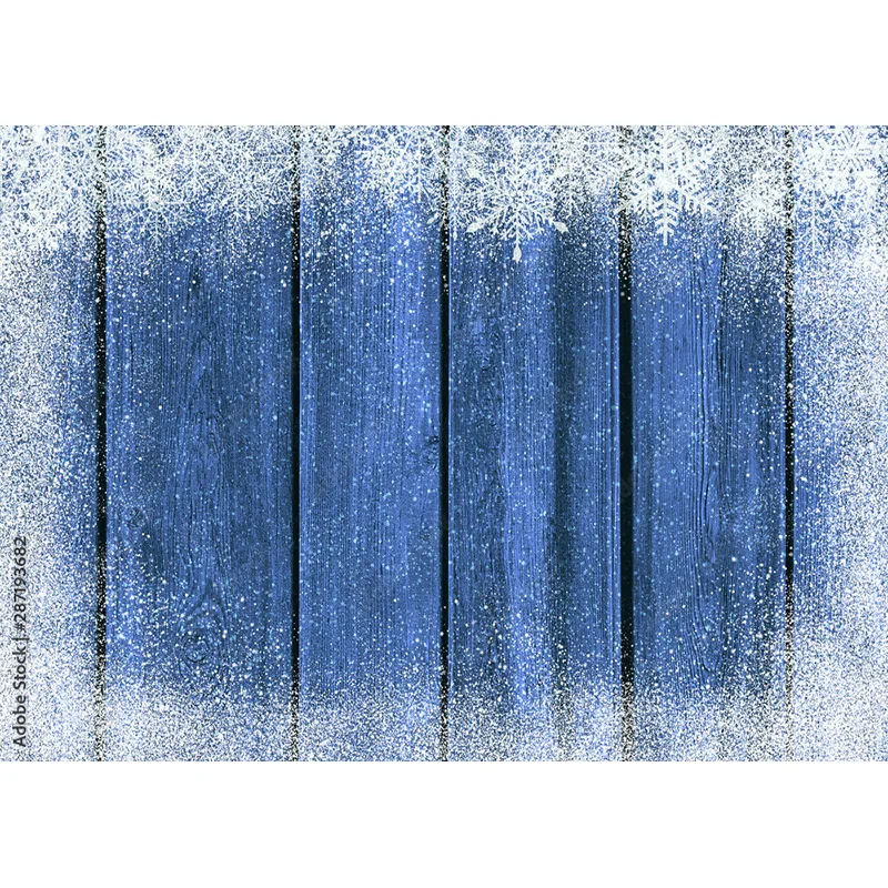 Christmas Theme Photography Background Snowflake Wood Plank Portrait Backdrops For Photo Studio Props 21121 TU-02