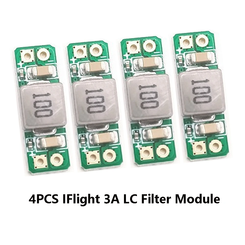 IFlight LC Filter Module 3A 5-36V Built-in Reverse Polarity Protection for RC FPV Freestyle Drone Camera AV Transmitter （4PCS）