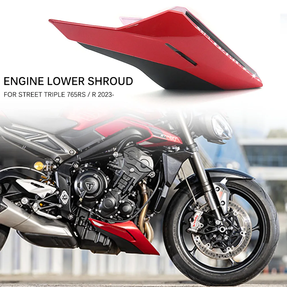 For Street Triple 765 RS 765R 2023 2024 Motorcycle Engine Lower Spoiler Body Bellypan Fairing Protector Guard Chassis Shield