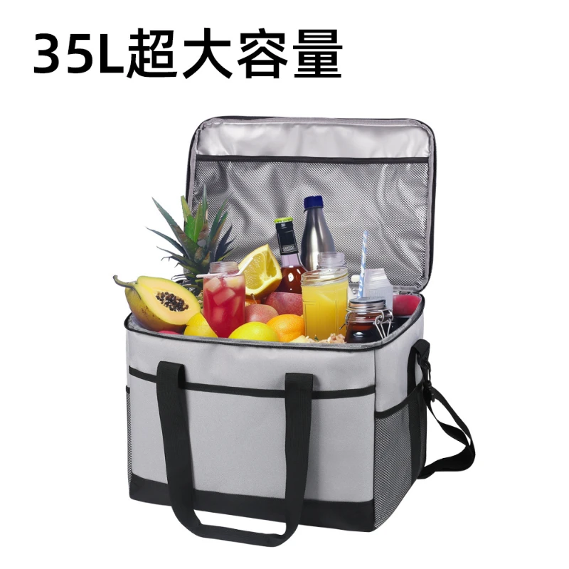 35 L Large Capacity Portable Tote Picnic Bags Large Thermos Cooler Lunch Bag Outdoor Family Camping BBQ  Picnic Cooking Supplies