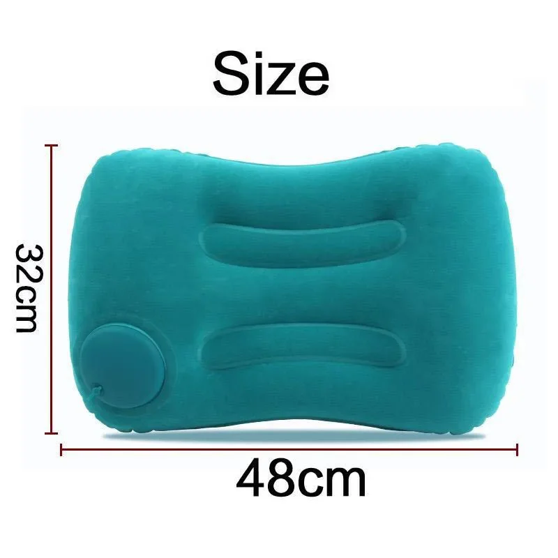 

INS Portable Inflatable Travel Pillow PVC Press Air Airplane Car Office Folding Pillows Creative Neck Waist Relief Pillow Gifts