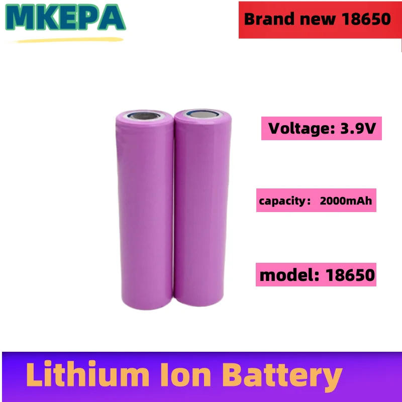 18650 Rechargeable Battery 3.7V-4.2V 18650 2000mAh Capacity Li-ion Rechargeable Battery For Flashlight Torch