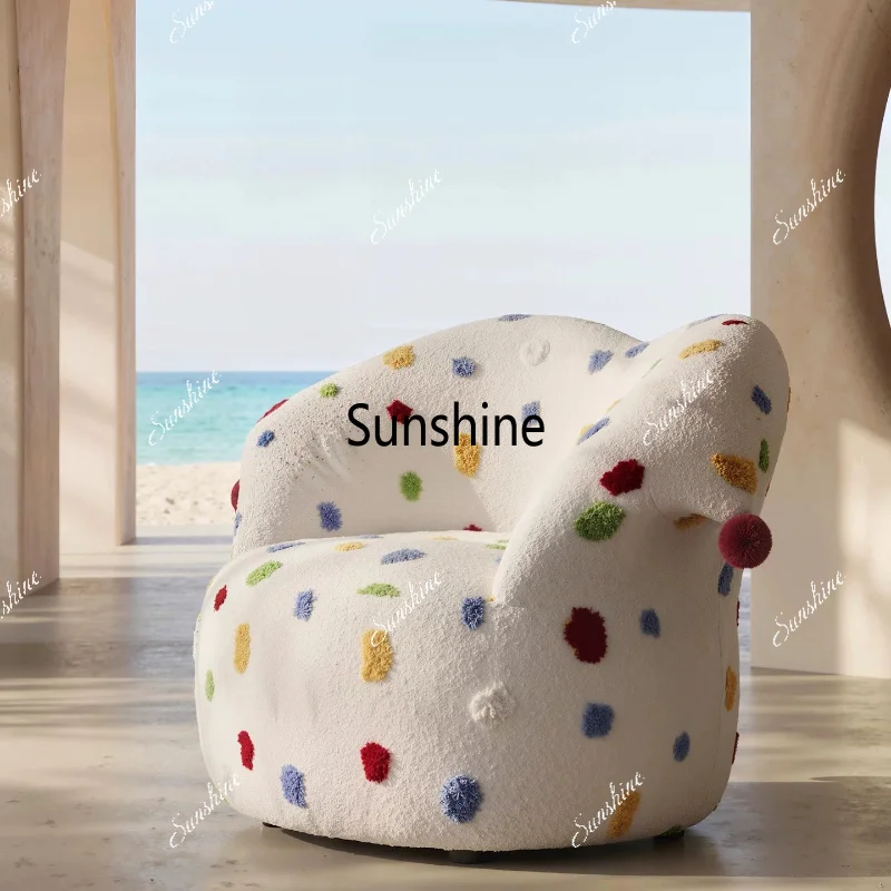 Living room balcony leisure lazy sofa high sense minimalist single sofaTJ
